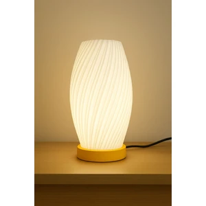 Çizgili Spiral Tasarımlı Modern Masa Lambası – Dekoratif Abajur ve Gece Lambası | E27 Uyumlu Kablolu LED Aydınlatma