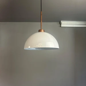 Yimpi Beyaz Avize Ince Patina Başlık Tekli Sarkıt Salon Mutfak Kuaför Cafe Lamba Dekoratif