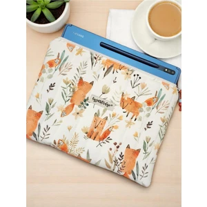 Ayza Stüdyo Tilkili Tablet Çantası, 10-12 Inç Uyumlu Pofuduk Ipad Çantası