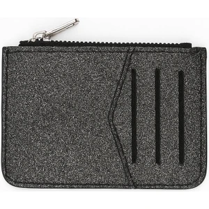 Parlak Simli Fermuar Kapamalı Cüzdan Bölümlü Şıkırtılı Kadın Kartlık