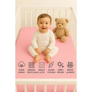 My Shopping 60X120 Bebek Penye Lastikli Çarşaf %100 Pamuklu