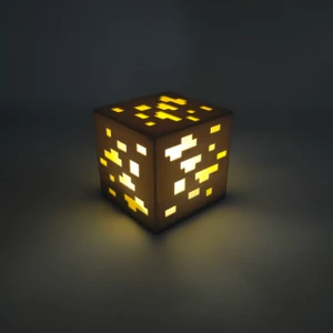 Minecraft Maden Cevheri Masa Lambası Pilli Dekoratif Minecraft Lamba Gamer Dekorasyon