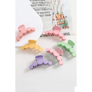 H&E Design Kadın 6’lı Renkli Bubble Büyük Xl Mandal Toka Seti