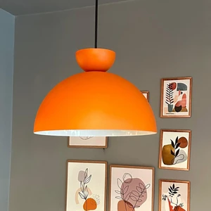 Yimpi Turuncu Avize Turuncu Şapka Tekli Sarkıt Salon Kuaför Cafe Dekoratif Aydınlatma Pastane