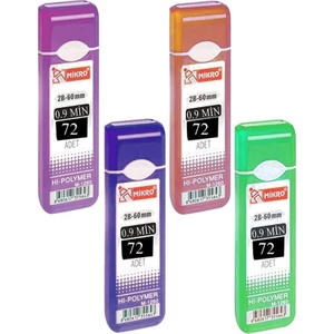 Kalem Ucu 72 Li 0.9 mm 2b 4 Paket Çoklu Versatil Kalem Uç Mekanik Uçlu Otomatik Kurşun Mikro Kalem Ucu 60 mm Yumuşak