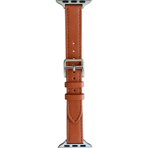 Apple Watch 11-10(46MM) 9-8-7(45MM) 6 5 4 SE(44MM)UYUMLU Slim Ince Pu Deri Kordon Kayış