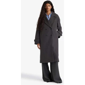 Regular Fit Düğmeli Uzun Kaşe Kaban F1197AX25WN