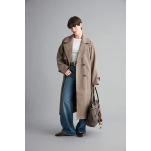 Regular Fit Düğmeli Kaşe Uzun Kaban F1213AX25WN