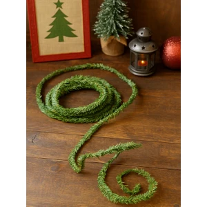Parti Adresi Yılbaşı Dekor Süsleri Yeşil Çam Dalı Garland 5 mt