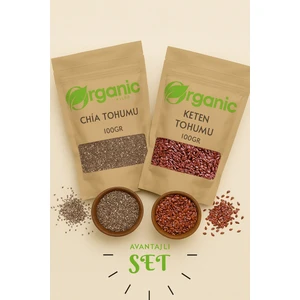 Organic Kiler Glutensiz Chia Tohumu & Keten Tohumu İkili Set 100gr