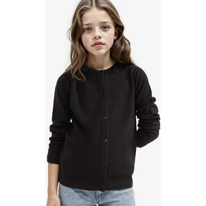 Kız Çocuk Bisiklet Yaka Düğmeli Triko Hırka