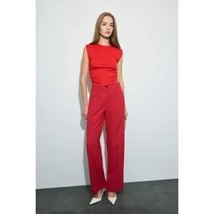 Standart Boy Kumaş Palazzo Pantolon Wide Leg Geniş Bol Paça Basic Düz Yüksek Bel C6402AX24AU