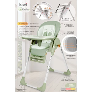 Koala All In One Katlanır Tekerlekli Mama Sandalyesi