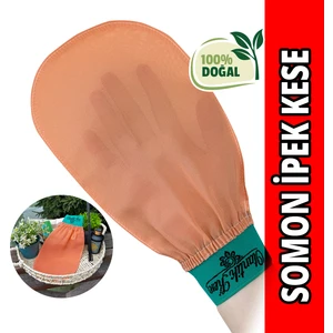 Otantik Kese Banyo Kesesi, Hamam Kesesi, Duş Kesesi, Vücut Kesesi, Somon İpek Kese