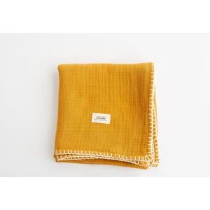 tinytrek - Sarı Renk Çok Amaçlı  4 Katlı Müslin Örtü Battaniye