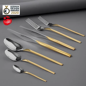 5100 Quartz Mat Altın 12 Kişilik 84 Parça Çatal Kaşık Bıçak Takımı 500.01.01.7385