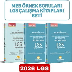 Sinan Kuzucu Yayınları MEB Örnek Soruları LGS Çalışma Kitapları Seti ( Sayısal - Sözel ) 2026 LGS