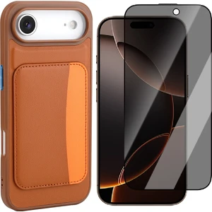 iPhone 17 Air Kılıf Kartlıklı Zore X-Kart Silikon Kapak + Hayalet Ekran Koruyucu