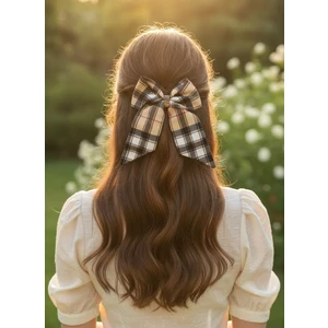 El Yapımı Iskoç Altın Ekose Otomatik Fiyonk Toka, Yetişkin Genç Kız Çocuk Kahve Kadin Toka