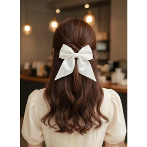 El Yapımı Fisto Beyaz Otomatik Beyaz Fiyonk Toka, Fisto Toka, Kına Nikah Davet Balo Özel Gün Toka