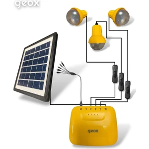 Solar Panelli Kamp, Karavan, Bahçe, Balkon Aydınlatma Seti