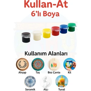 Yaho Oyuncağın Doğal Hali Akrilik Boya Seti 6 Renk