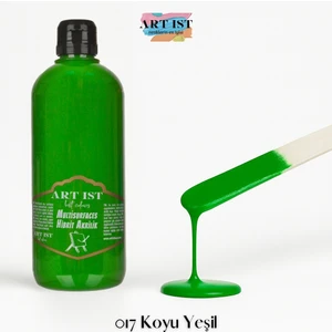 ART IST Multisurfaces Hibrit Akrilik Boyalar 500ML -  017 Koyu Yeşil