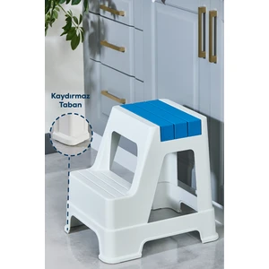 Plastik Basamaklı Tabure Mavi Mavi