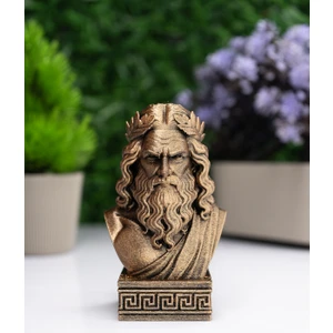 Zeus Büst Figür – Antik Yunan Mitolojisi Dekoratif Heykel
