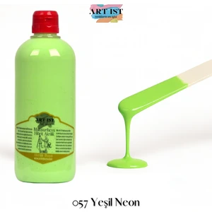 ART IST Multisurfaces Hibrit Akrilik Boyalar 500ML -  057 Yeşil Neon