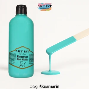 ART IST Multisurfaces Hibrit Akrilik Boyalar 500ML -  009 Akuamarin