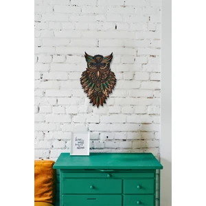 Baykuş Duvar Süsü Katmanlı %100 MDF Ahşap El İşçiliğiyle Boyanmış Duvar Süsü