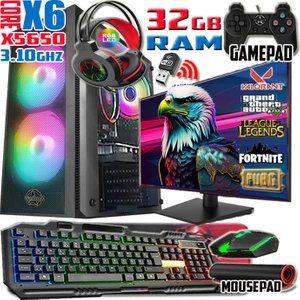 WarboX Eagle 22" Monitör Xeon X5650 32gb Ram 256gb SSD 250gb HDD R7 240-4gb E.kartı Gaming Takım Bilgisayar