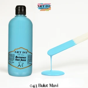 ART IST Multisurfaces Hibrit Akrilik Boyalar 500ML -  43 Bulut Mavi