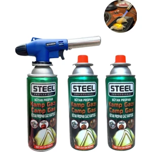 1300 Derece Orijinal Pürmüz Çakmak No 920 + 3 Adet Steel Kartuş