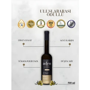 2024-2025 Aden Bahçesi Premium Erken Hasat Natürel Sızma Zeytinyağı 500 ml