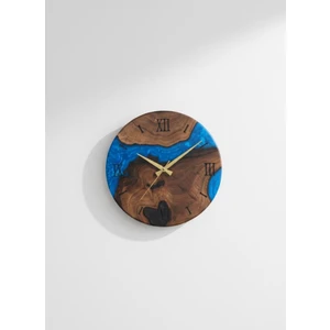 Gökçesan Mobilya Modern Ahşap Epoksi Saat Ceviz