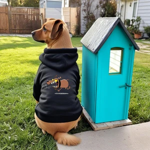 Petite Pati Isırgan Baskili Ici Polarli Köpek Kıyafeti Sweatshirt