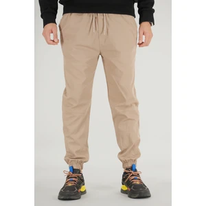 Erkek Vizon Jogger Pantolon Rahat Kesim Pamuklu Lastikli Paça Ipli