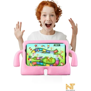 Nezih Case Honor Pad X8A Uyumlu Çocuklar Için Standlı Silikon Kılıf