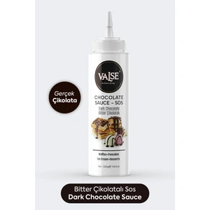 Gerçek Bitter Çikolatalı Sos (Glutensiz) 330 gr Waffle & Pankek & Meyve & Kek & Tatlı & Dondurma