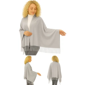 Maruf Shop 1 Adet Kadın Büyük Bedene Uygun Ekstra Yumuşak Dokulu Püskül Detaylı Kışlık Atkı Omuz Şalı