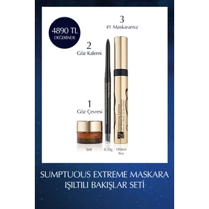 Estee Lauder Sumptuous Extreme Maskara Işıltılı Bakışlar Seti - Maskara + Göz Kalemi + Göz Kremi 5ml