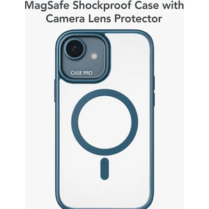 iPhone 17 Air Kılıfı, Yüksek Kalite– Kamera Lens Koruyucu Dahil, Magsafe Uyumlu Darbe Dayanaklı, Şeffaf Kap , Renk Açık lacivert