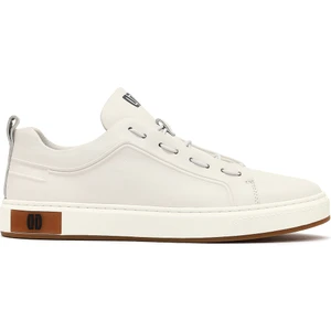 Erkek Beyaz Bağcıklı Deri Sneaker 25WFD693418