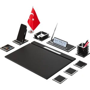 Diamond Silver Sümen Takımı 9 Parça Siyah