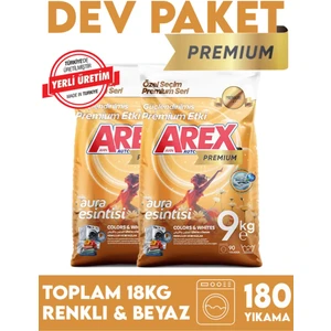 Matik Toz Deterjan Premıum Rrenkliler ve Beyazlar Için 18 KG (9+9)