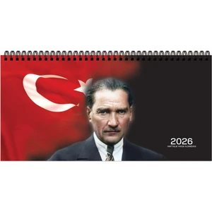 Keskin Color Keskin 2026-AJ-66 16*33,5 Spr.haftalık Masa Ajandası-Atatürk