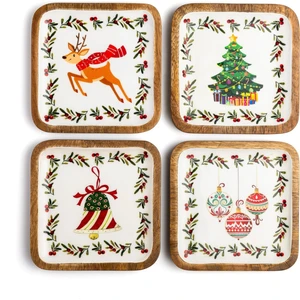 Cora Home Noella 4'lü Mini Tabak Seti 15X15 cm