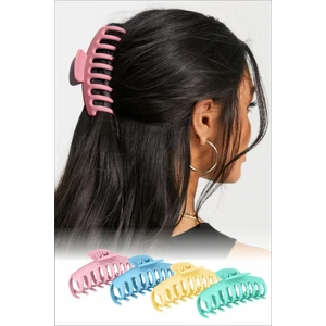 H&E Design Kadın 4'lü Coffee Büyük Xl Mandal Toka Seti